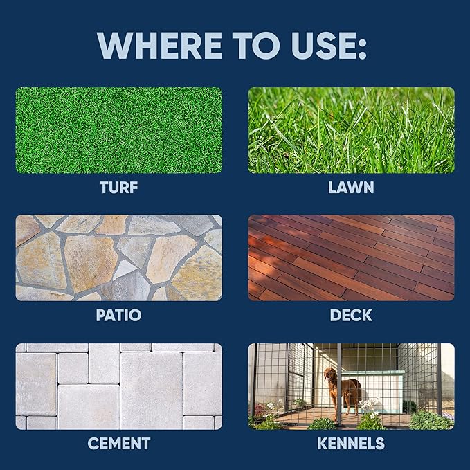 Eco Strong Outdoor Odor Eliminator Outside Dog Urine Enzyme Cleaner Powerful Pet, Cat, Animal Scent Deodorizer | Professional Strength for Yard, Turf, Kennels, Patios, Decks (128 OZ)