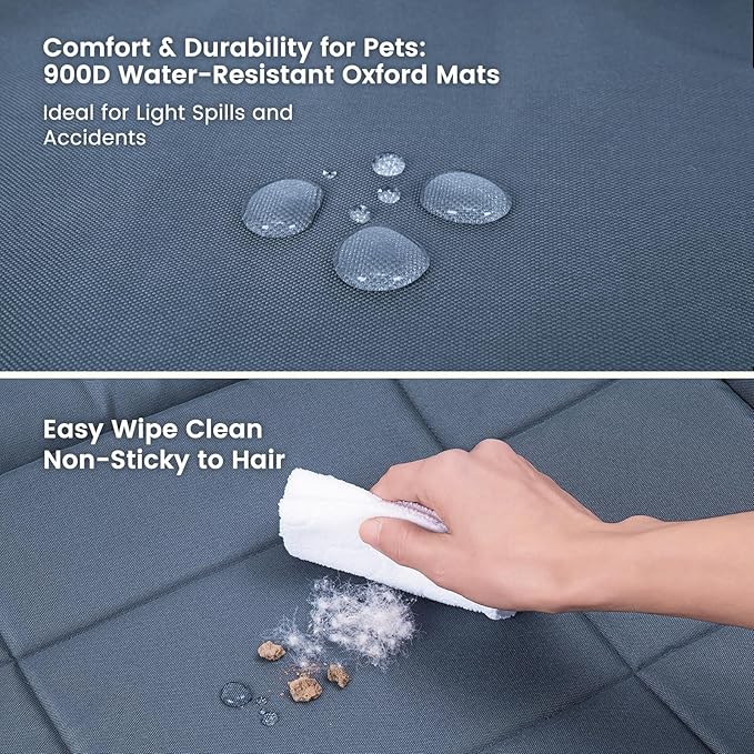 Miguel Oxford 900D Outdoor Waterproof Dog Bed for Metal Dog Crates Water-Resistant All Weather Pet Mat Durable Easy Wipe Clean Travel Indoor Outdoor Puppy Cat Crate Bed 36inch, Blue