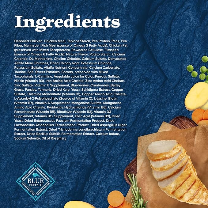 Blue Buffalo Wilderness High-Protein, Grain-Free Natural Dry Food for Adult Cats, Weight Control, Chicken, 11-lb Bag