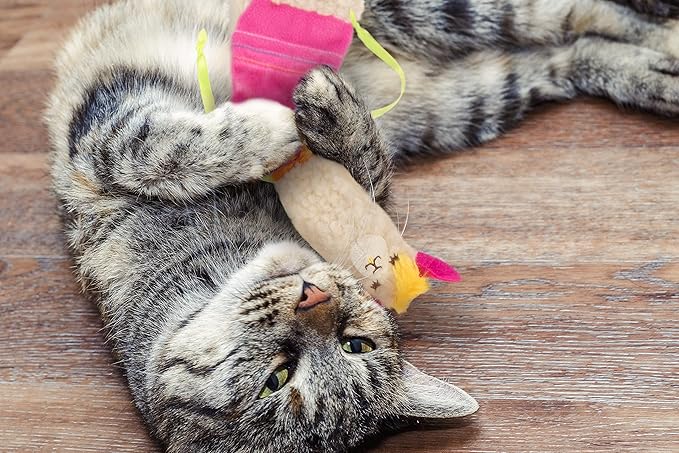 SmartyKat Leggy Llama Kicker Plush Catnip Cat Toy - White/Pink, One Size