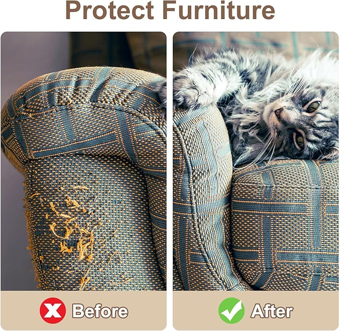 uxcell Self-Adhesive Cat Scratching Mat, 1 Roll 39.4" x 15.8" Couch Protector from Cat Claws for DIY Sofa, Wall, Doors, Cut Anti Cat Scratch Pad Carpet Mat, Dark Blue