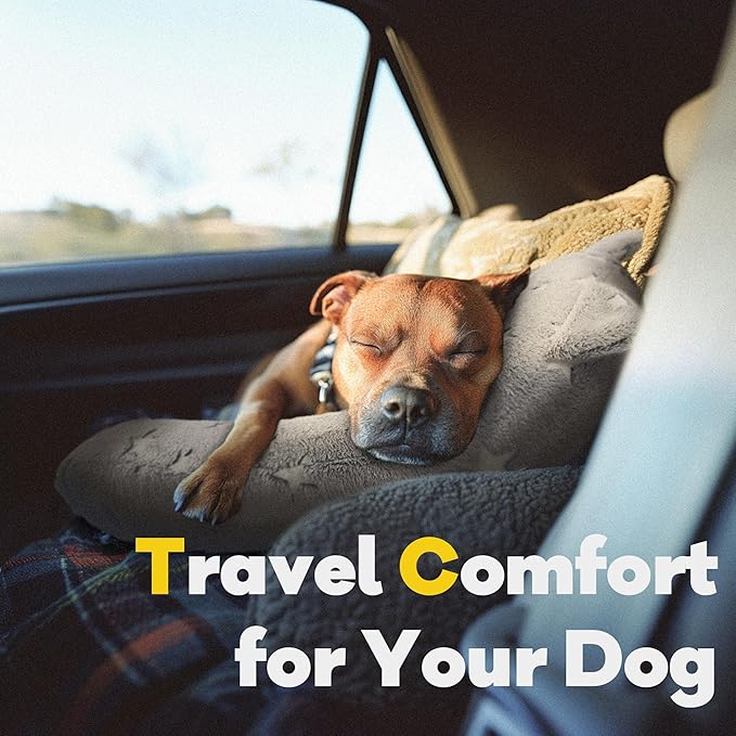 Dog Calming Pillow, Glow in The Dark Dog Put Head on, Soft Question Mark Pillows for Dogs, Kids, Adults, Washable Dog Bed Pillow, Cozy Dog Body Pillow (L Gray)