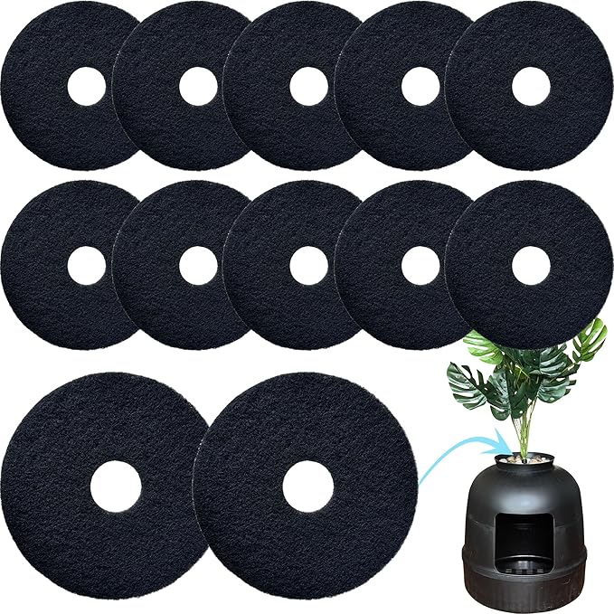 Cat Litter Box Replacement Filters for Lifewit Litter Box Cat, Activated Charcoal Filters Replacement to Absorb Odors and Litter Box Deodorizer for Hidden Enclosure Litter (12 Pack)