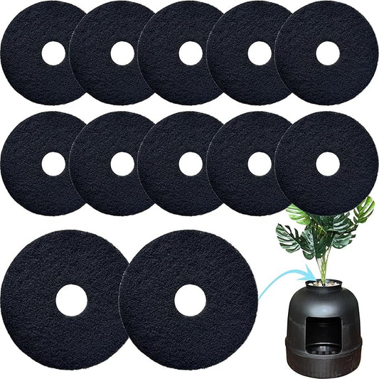 Cat Litter Box Replacement Filters for Lifewit Litter Box Cat, Activated Charcoal Filters Replacement to Absorb Odors and Litter Box Deodorizer for Hidden Enclosure Litter (12 Pack)