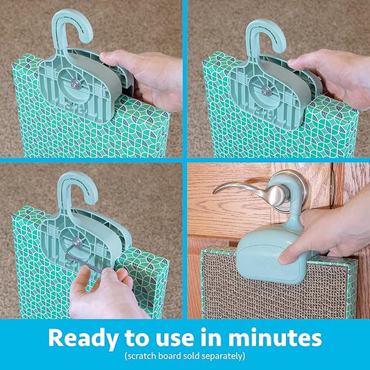 Kitty City XL Wide Corrugate Cat Scratchers 3 Pieces, Cat Scratching, Cat Scratch Pad, Door Clips, Furniture Protectors from Cat Scratching