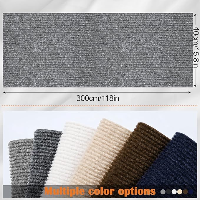 Cat Scratch Furniture Protector - 118" x 15.8" Trimmable Self-Adhesive Cats Claws Scratch Pads, DIY Cat Climbing Couch Protector for Scratch Post Cat Tree Replacement Indoor (Light Gray)