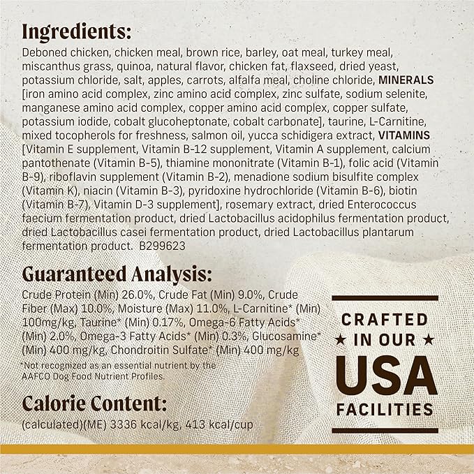 Merrick Healthy Grains Premium Adult Dry Dog Food, Wholesome And Natural Kibble With Chicken And Brown Rice - 25.0 lb. Bag