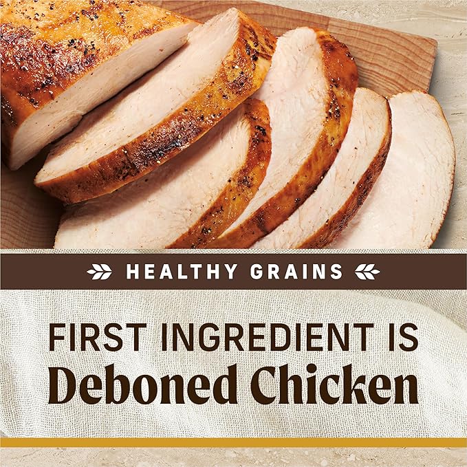 Merrick Healthy Grains Premium Adult Dry Dog Food, Wholesome And Natural Kibble With Chicken And Brown Rice - 12.0 lb. Bag