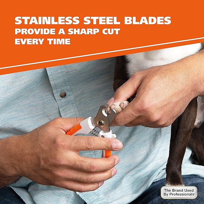 WAHL Pet Nail Clipper for Cutting Dog, Cat, & Animal Claws with Razor Sharp Stainless Steel Blades & Protective Safety Guard Locks for Safe Claw Care – Model 858448