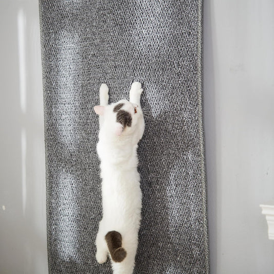 SHENGOCASE 67"x 23.6" Thickened Cat Wall Climbing Carpet, Cat Wall Furniture Scratcher, Scratching Post, Couch Sofa Protector (Grey)