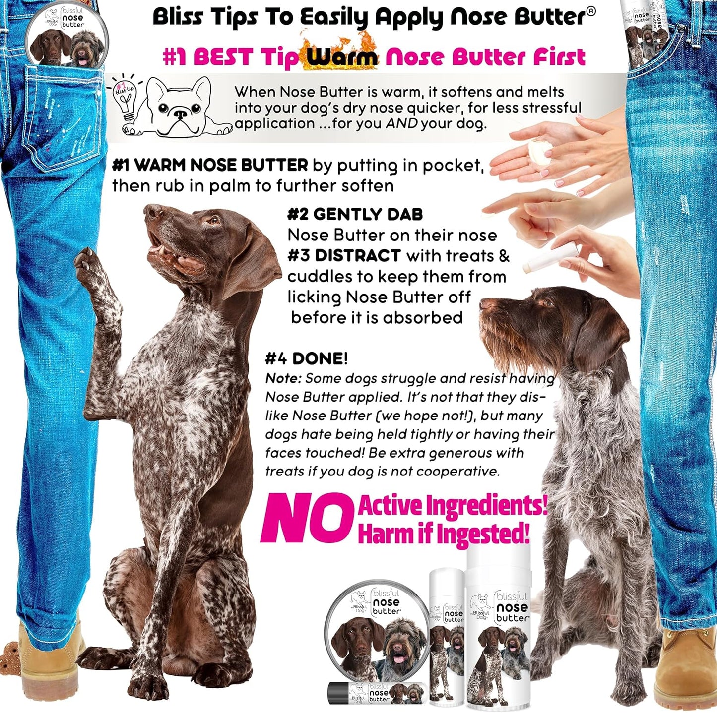 The Blissful Dog German Shorthaired Pointer Unscented Nose Butter, 0.15 Ounce