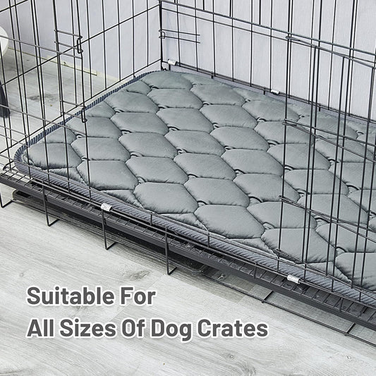 Dog Crate Mats,Soft Kennel Pads Washable with Anti-Slip Bottom,Dog Kennel Pads for Sleeping,Pets Mattress Cat Dog Beds for Small Dogs(23x17,Grey)